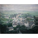 RONALD MOORE (XXI). 'Clun', signed lower right and dated 2011, oil on canvas, unframed, 71 x 91 cm