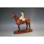 A BESWICK ARKLE ON PLINTH - PAT TAAFFE UP, H 32 cm