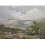 GEORGE COOPER. A late 19th / early 20th century moorland scene with sheep, signed lower right,