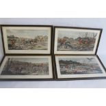 A SET OF FOUR HUNTING PRINTS engraved by Thomas Sutherland after Henry Alken - 'Going to Cover', 'B