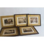FIVE FRAMED PRINTS ENGRAVED BY C. TURNER AND OTHERS AFTER J. M. W. TURNER "VIEWS", to include 'In