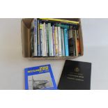 MILITARY NAVAL INTEREST - A BOX OF BOOKS to include 'HMS Ark Royal Commission Book February 1987 -