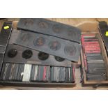 A BOX OF ASSORTED MAGIC LANTERN SLIDES, various subjects to include religion, English Kings, Alice