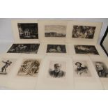 TWENTY ETCHED ENGRAVINGS TO INCLUDE HISTORICAL SCENES, PORTRAITS, CLASSICAL SUBJECTS ETC. , by Houl
