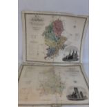 C & J GREENWOOD COUNTY MAP OF STAFFORDSHIRE, c.1830 together with same of Cambridgeshire c.1834, 57