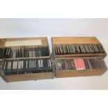 A BOX OF ASSORTED MAGIC LANTERN SLIDES, various subjects to include river scenery, popular music ha