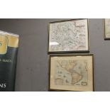 FRAMED ANTIQUE MAPS OF DORSET, WILTSHIRE AND HAMPSHIRE to include Saxton-Kip of Dorset, Saxton-Kip