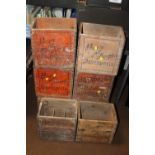 EIGHT VINTAGE 'DAVENPORTS BEER AT HOME' SIX BOTTLE WOODEN CRATES, 30 x 30 x 20 cm (8)