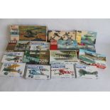A COLLECTION OF FIFTEEN BOXED UNMADE PLASTIC ASSEMBLY KITS to include Frog 1:72 De Havilland Gypsy
