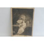 A MOUNTED ENGRAVING TITLED SHAKESPEAR THE TEMPEST