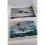 UNFRAMED AVIATION / NAVAL PRINTS to include Robert Taylor - 'Steaming Into Wind' 193/850 signed by