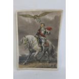 HAND COLOURED MEZZOTINT "His Imperial Majesty, Charles the Fifth, Emperor of Germany &c &c.", afte