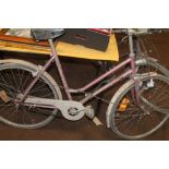 A VINTAGE LADIES EURO-STAR BIKE, with purple painted frame