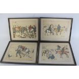 FOUR LITHOGRAPH PRINTS BY EDITH OENONE SOMMERVILLE, (1858-1949) slippers a b c of hunting