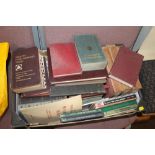 MOTOR ENGINES,MECHANICS, FLIGHT NAVIGATION ETC., a box of books