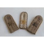 THREE WWI GERMAN EPAULETTES IN ORIGINAL POSTAL BOX