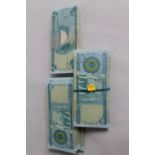 THREE BUNDLES OF IRAQ 500 DINAR BANK NOTES