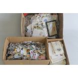 BRITISH & WORLDWIDE STAMP KILOWARE in two boxes together with a collection of Philatelic Servia Spe