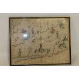 MICHAEL DRAYTON ALLEGORICAL MAP OF SOUTHERN HEREFORDSHIRE, part of Gloucestershire and part of Worc