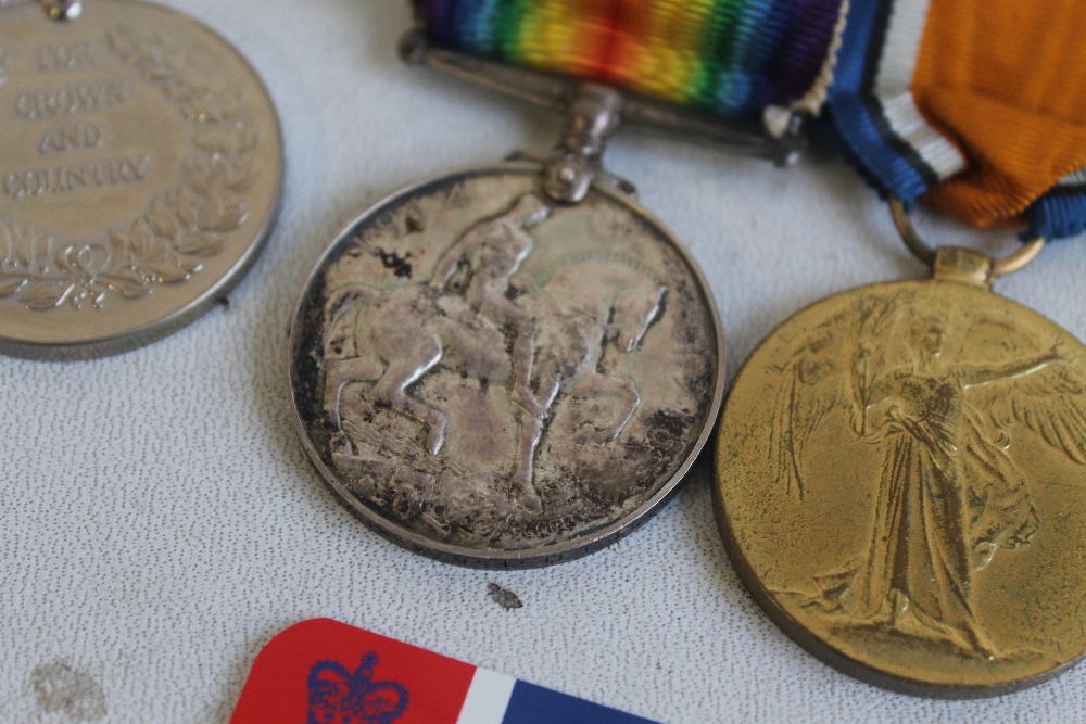 WWI MEDAL PAIR, VICTORY AND BWM, named 8151 Pte F. G. Askey MGC and a later National Service medal - Image 2 of 4