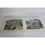 TWO HAND COLOURED ORIENTAL ENGRAVINGS, 'The Figure of Heaven is all Delightful. A View of the Templ