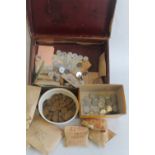 A SMALL SUITCASE OF COINS AND TOKENS, to include a small quantity of pre-1947 silver issues