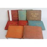 EIGHT VOLUMES OF GERMAN 'OLLESCHAU' BOOKS with card pictures, subjects being Niederlande, Portugal,