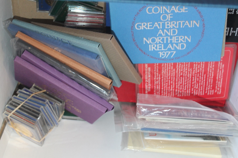 A COLLECTION OF MAINLY UK PROOF SETS AND UNC. SETS to include some red leather de-luxe types and tw - Image 2 of 3