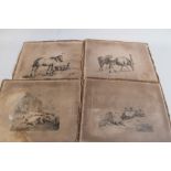 KARL DU JARDIN - FOUR ETCHINGS A/F, c.1870, unframed, approx. 18 x 22 cm (4)Condition Repor