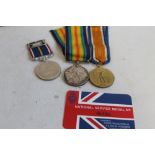 WWI MEDAL PAIR, VICTORY AND BWM, named 8151 Pte F. G. Askey MGC and a later National Service medal