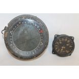 A WWII VINTAGE AIRCRAFT AIR SPEED INDICATOR MARK 1XF 6A/587, dated 1944 together with an R.A.F airc