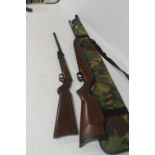 A NORICA WEST AIR RIFLE IN CAMOUFLAGE CARRY CASE, together with an original MOD air rifle