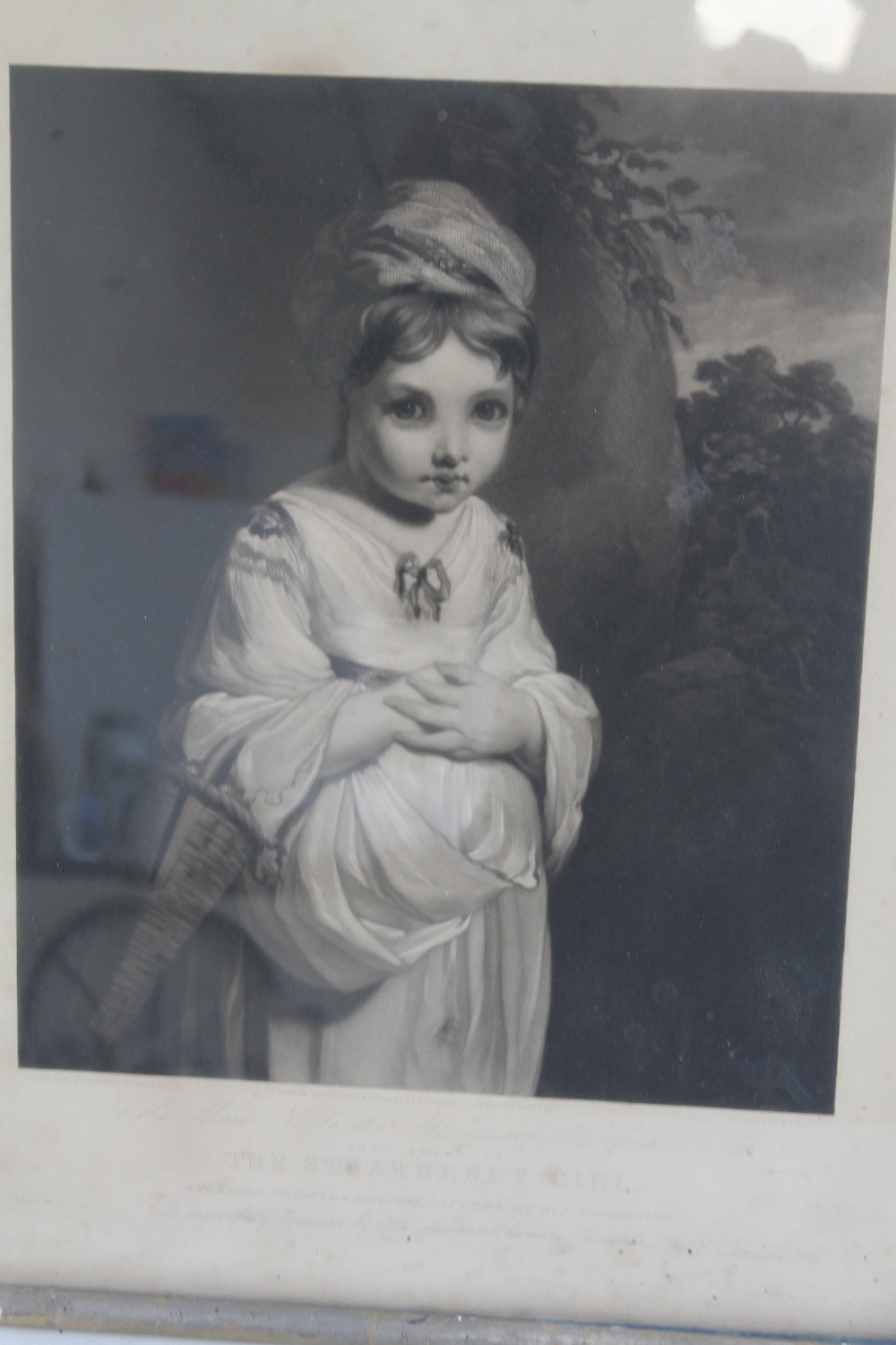 A FRAMED AND GLAZED PRINT TITLED "THE STRAWBERRY GIRL" - Image 2 of 2