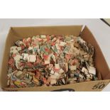 A BOX CONTAINING A LARGE COLLECTION OF LOOSE VICTORIAN AND LATER WORLD WIDE STAMPS