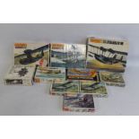 A COLLECTION OF BOXED UNMADE 1:72 SCALE AIRCRAFT CONSTRUCTION KITS to include Supermarine Strawaer,
