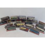 A COLLECTION OF TWENTY BOXED CORGI OMNIBUS BUSES AND COACHES