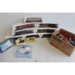 EIGHT BOXED COLLECTIBLE MODEL LOCOMOTIVES, together with a collection of boxed and loose diecast ve