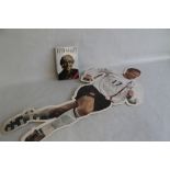 TEDDY SHERINGHAM - an autographed cut out figure and Ruud Gullit signed autobiography (2)
