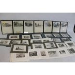 A COLLECTION OF 19TH CENTURY TOPOGRAPHICAL ENGRAVINGS OF BRITISH SCENES to include seven black & wh