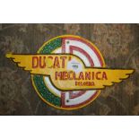 ***A MODERN CAST METAL DUCATI PLAQUE