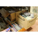 FIVE BOXES OF ASSORTED CD'S