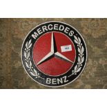 ***A MODERN CAST METAL MERCEDES-BENZ PLAQUE