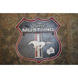 ***A MODERN CAST METAL FORD MUSTANG PLAQUE