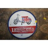 ***A MODERN CAST METAL LAMBRETTA PLAQUE