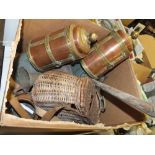 LARGE BOX OF COPPER ITEMS ETC
