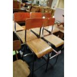 A SET OF FIVE MODERN INDUSTRIAL TYPE BAR STOOLS (5)