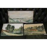 ALBERT DURER LUCAS (1828-1918). Three various landscapes, unsigned, two indistinctly inscribed and