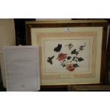 A SET OF FOUR COLOURED PRINTS FROM THE BRIAN REEVES COLLECTION OF CHINESE WATERCOLOURS - WITH