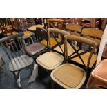 SEVEN ASSORTED DINING CHAIRS INC A LEATHER CHAIR (7)