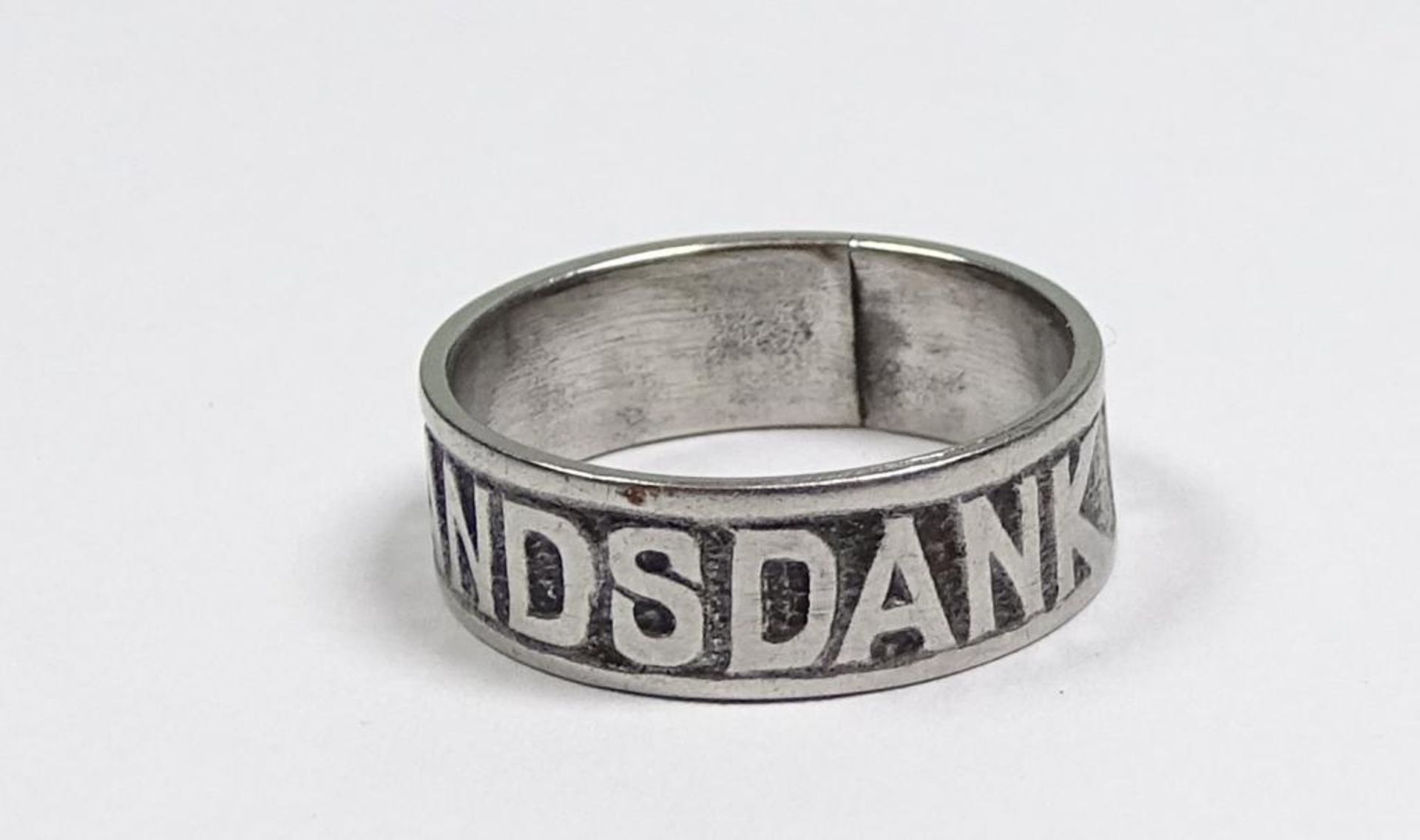 Ring, "Vaterlandsdank 1914",versilbert,wohl Zinn,,Sammleranfertigung,RG 54 - Bild 2 aus 4